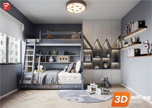 Children Room Scenes Skp FIles 